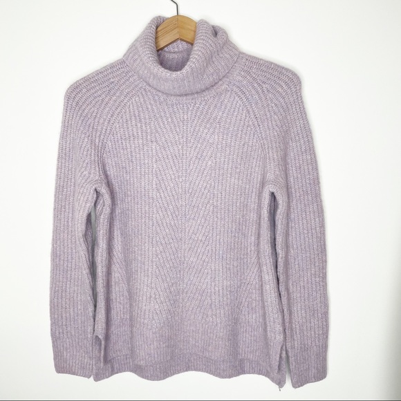 Madewell Turtleneck Lavender Wool Blend Sweater - Picture 2 of 5